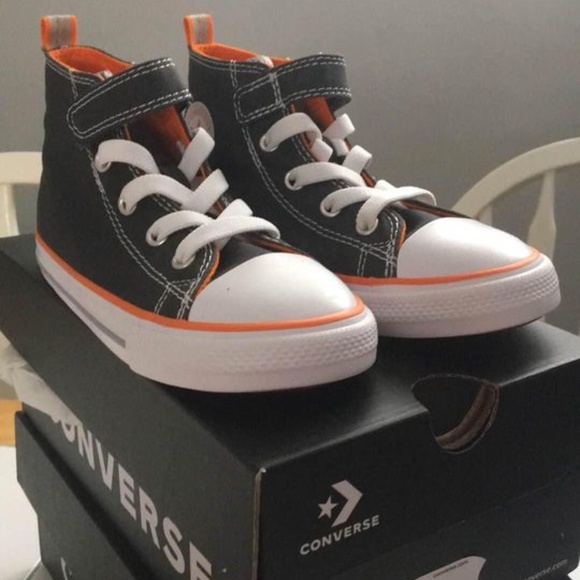 BRAND NEW boy toddler converse chuck Taylor all star hi velcro shoes size 9 - Picture 8 of 9